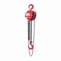 Cm Coffing Hoists Lhh Hand Chain Hoist, 5 Ton Load, 20 Ft H Lifting, 2258 In Min Between Hooks 08934W